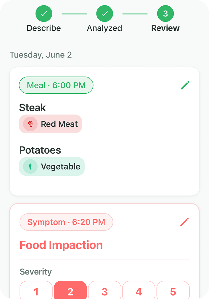 BiteSense analyzes meals and symptoms
